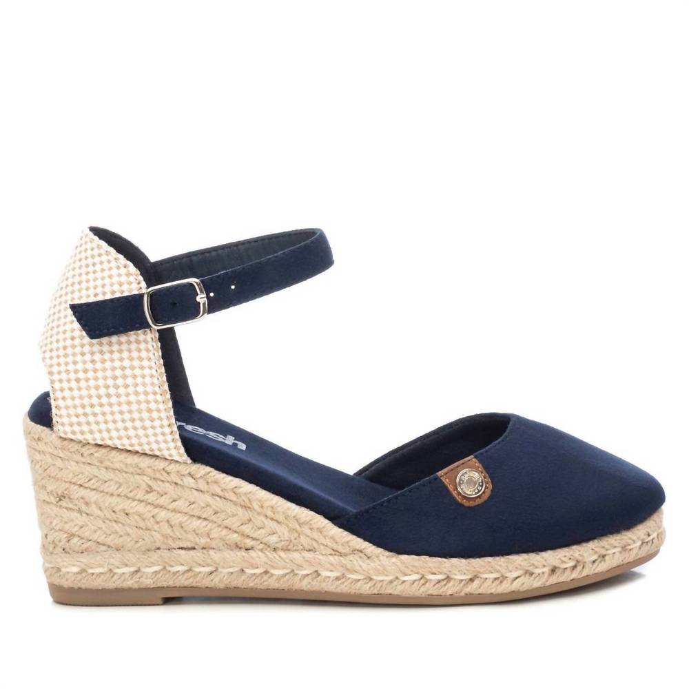 NEW XTI women's wedge sandals in navy